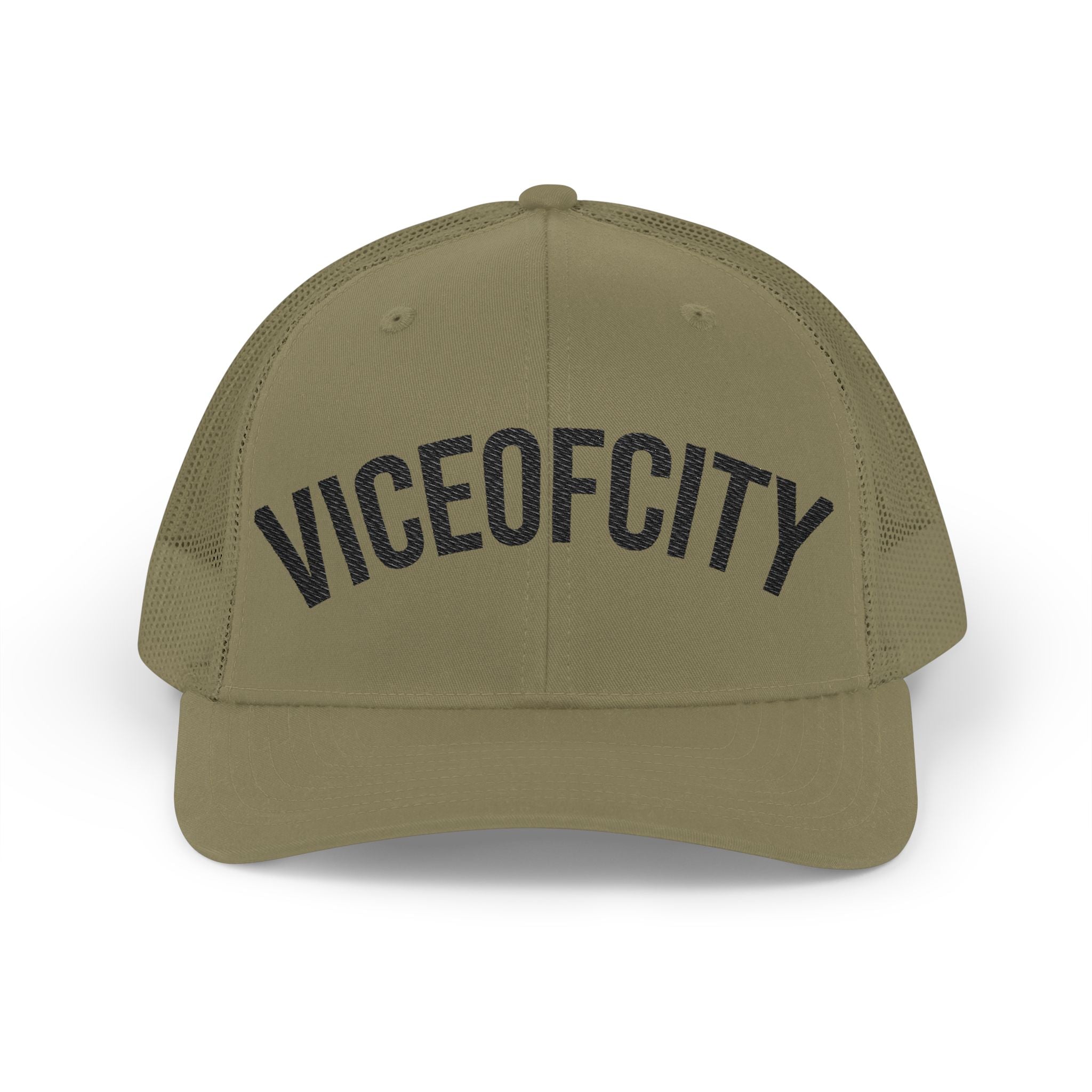 Viceofcity Trucker Cap | Mesh Snapback Hat, Distressed Text Design-thumbmail-7