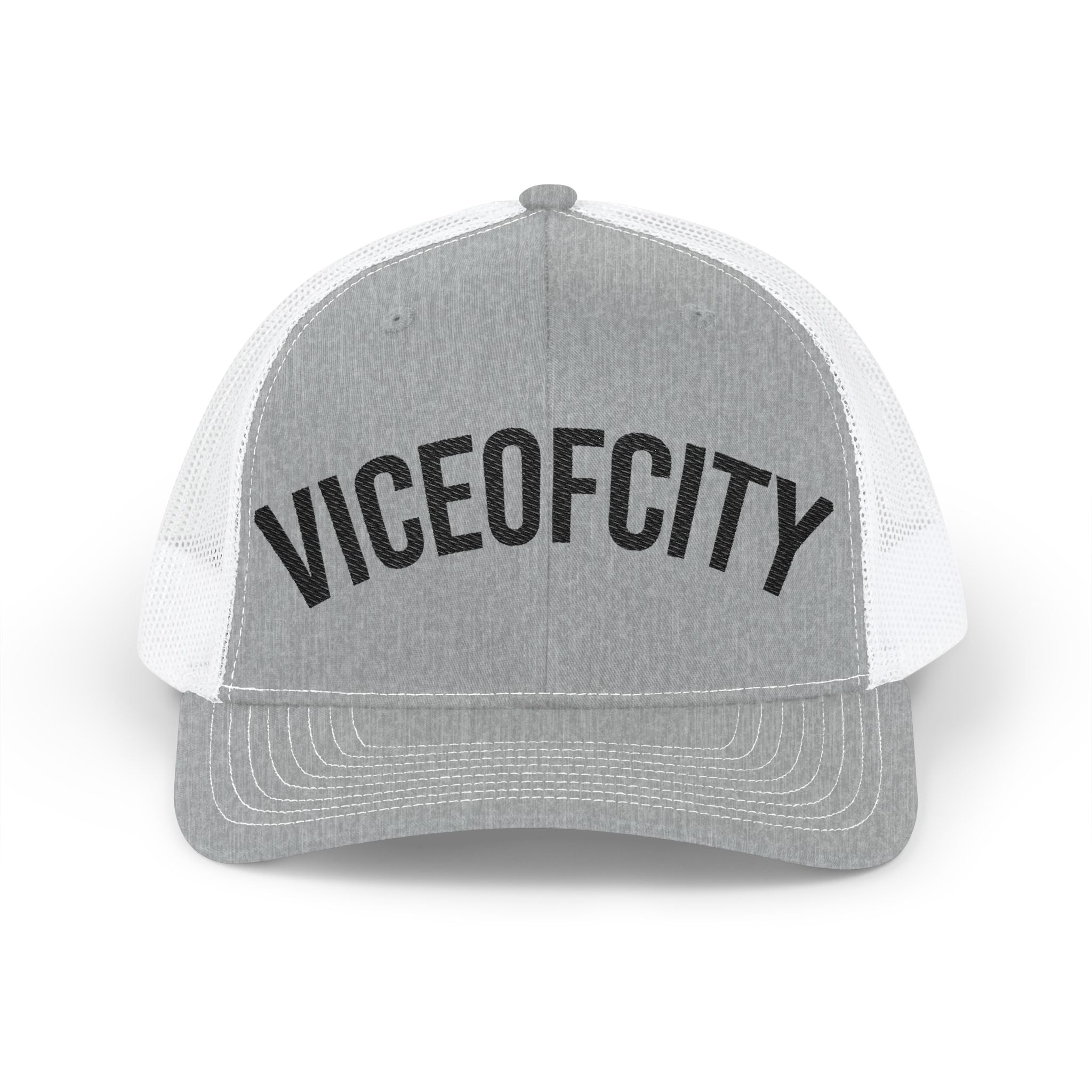 Viceofcity Trucker Cap | Mesh Snapback Hat, Distressed Text Design-thumbmail-2