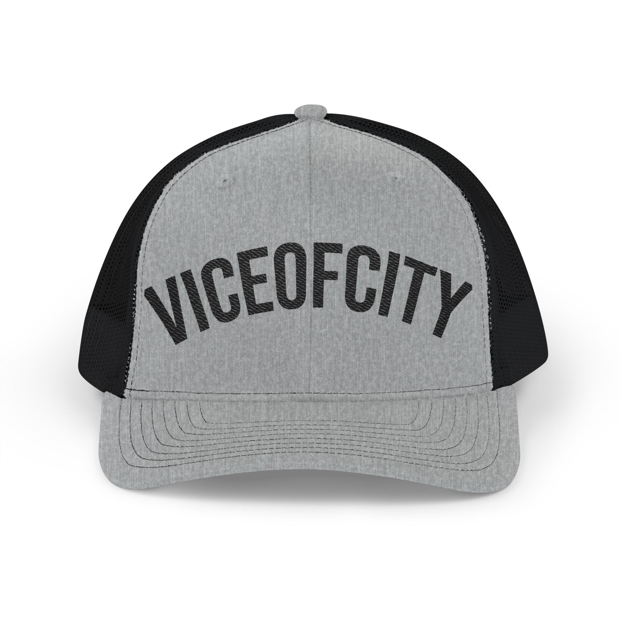 Viceofcity Trucker Cap | Mesh Snapback Hat, Distressed Text Design-thumbmail-6